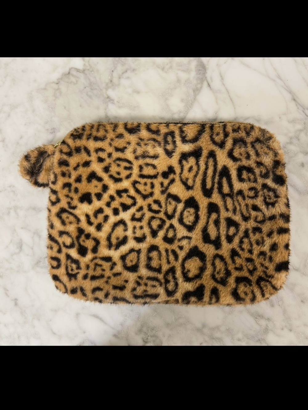 H&M Fluffy Leopard Print Laptop Case